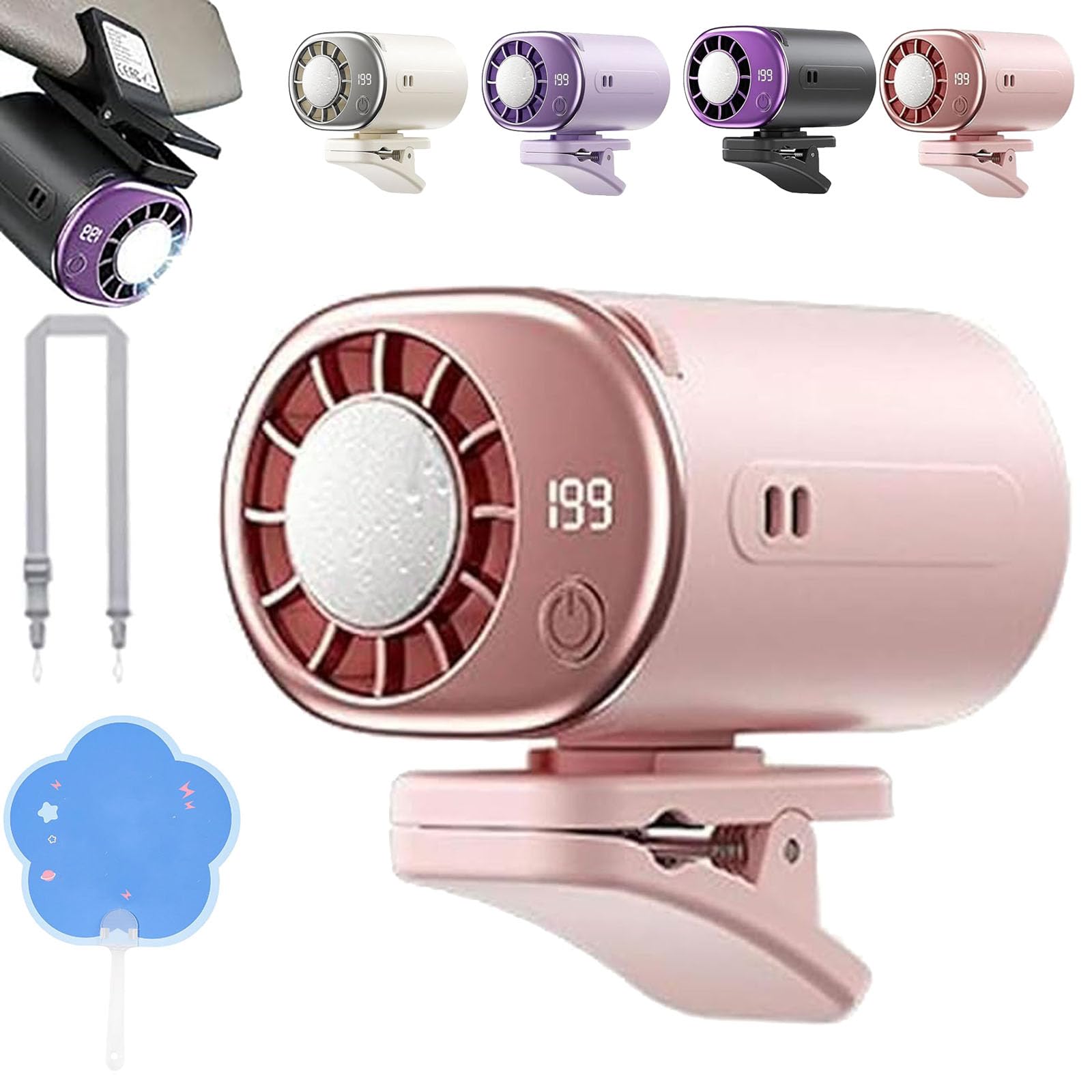 Aero-chill climatiseur portable rafraîchit à 16°C votre habitacle avec écran LED intégré rose