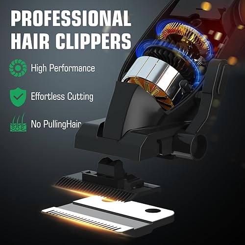 Miniatura 3 de BILLAR Professional Hair Clipper for Men Hair Cutting Kit Men's Beard Trimmer Hair Trimmer Shaver Cordless Barber Clippers and Trimmers（Green）