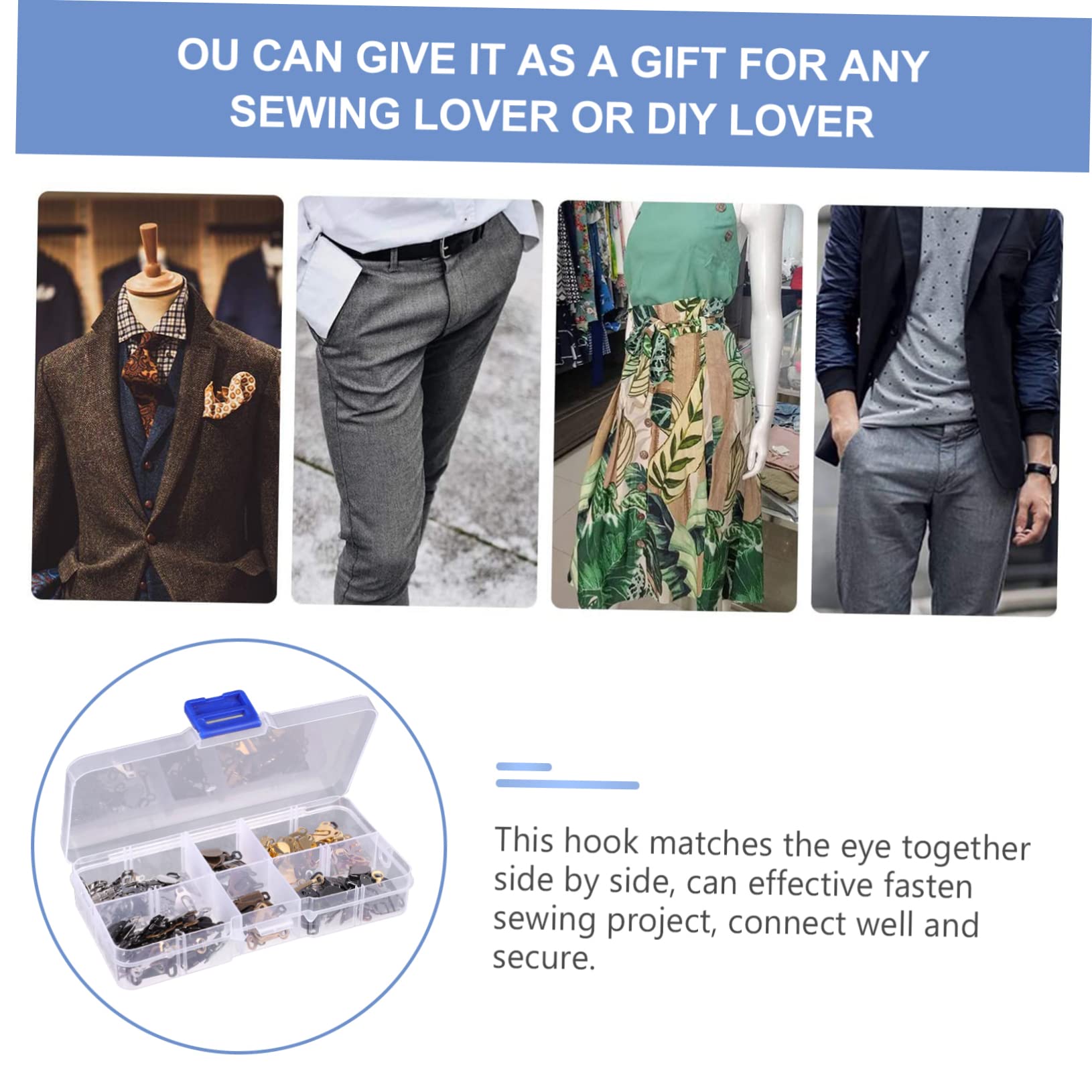 TEHAUX 450pezzi Ganci e Occhielli Per Cucito Set Per Gonne e Pantaloni Facili Da Usare Per e Creativi Adatti Per Riparazioni e Creazioni Di Moda