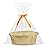 Pro Goleem Small Woven Basket with Gift Bags and Ribbons Durable Baskets for Gifts Empty Small Rope Basket for Storage 12X 8 X 5 Baby Toy Basket with Handles, Khaki