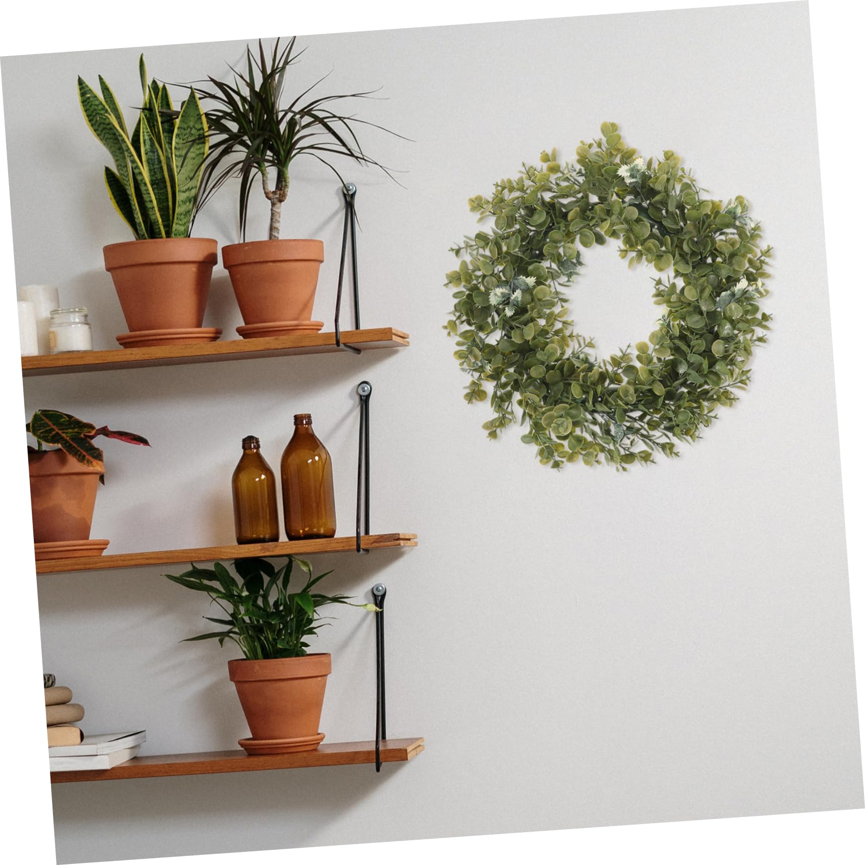1stück Emulierte Eukalyptus Wreath Für Hochzeiten Und Dekoration Grün Künstliche Pflanze Für Innen Und Außendekoration Für Festlichkeiten Und Events