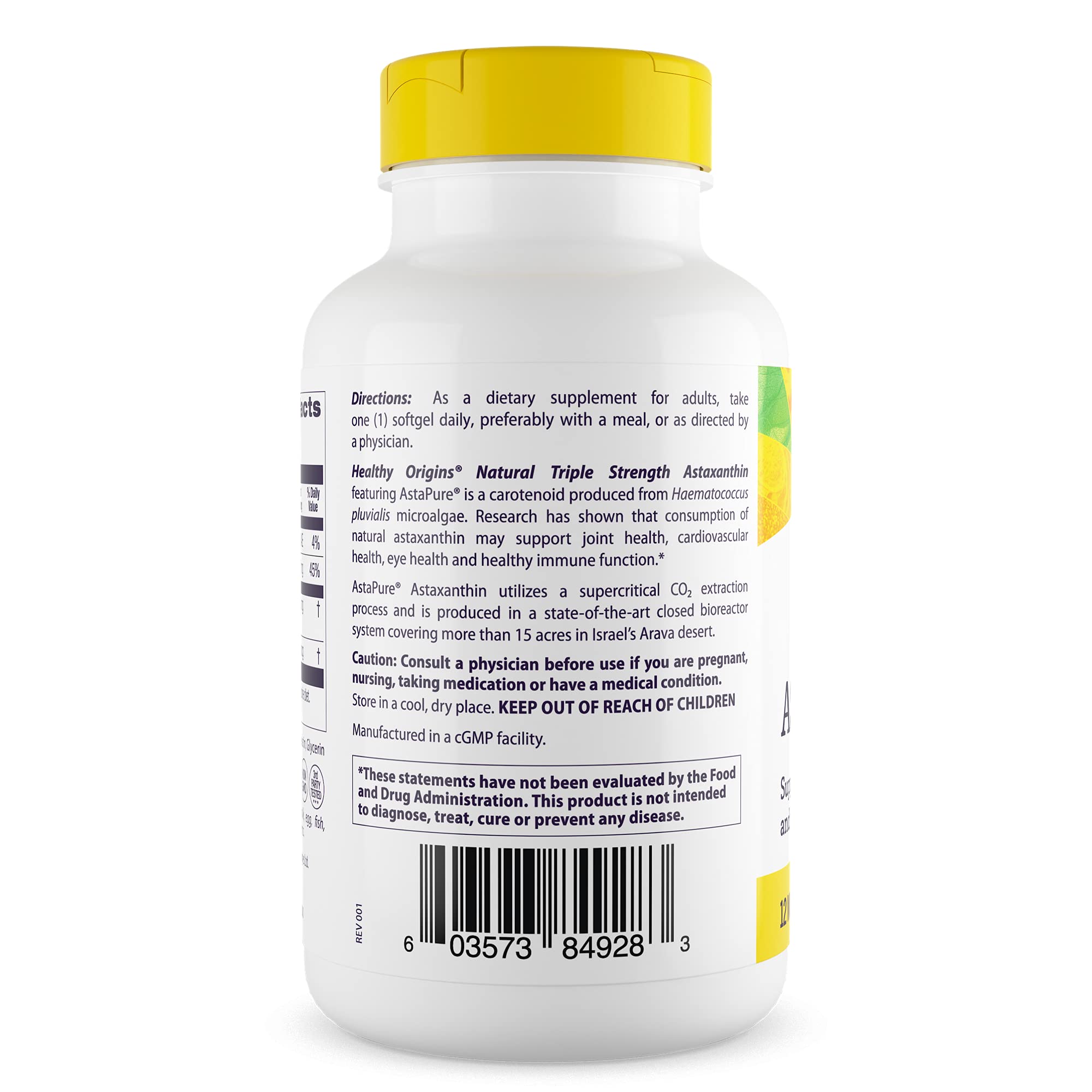 Healthy Origins Astaxanthin AstaPure 12 mg, 150 Softgels — Amazon image 3