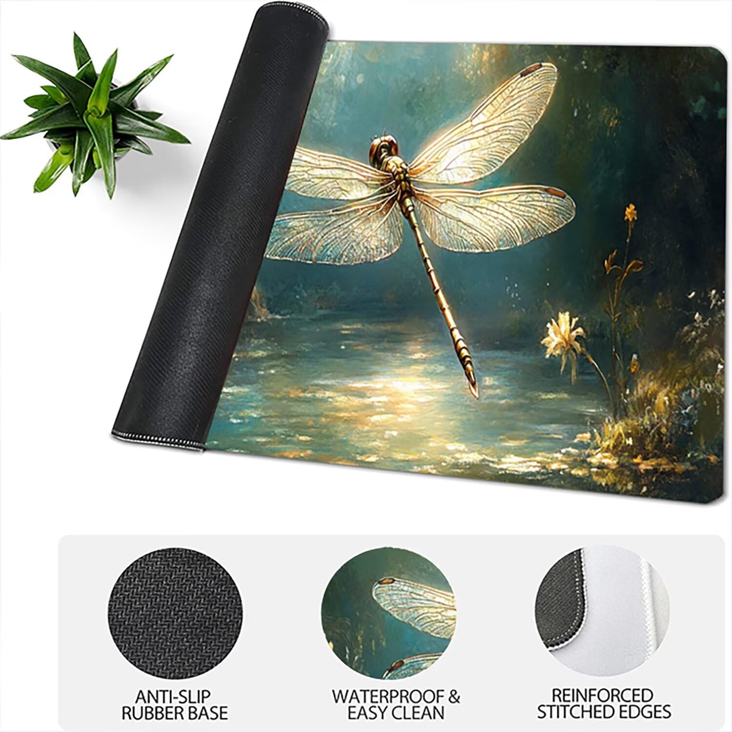 Podkładka pod mysz Lejnlnng XXL - 120x60cm - Podkładka pod mysz dla dużych graczy, fabryczna XL antypoślizgowa gumowa mata na biurko, wodoodporna podkładka pod mysz o wysokiej precyzji i prędkości
