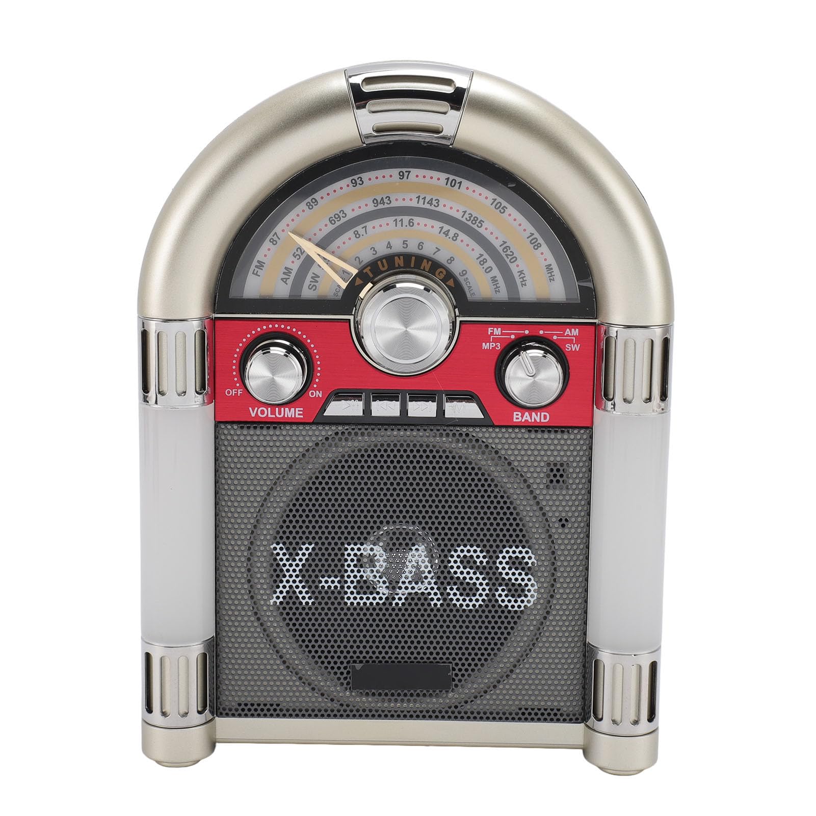 Radio AM FM Vintage France, Radio Portable Rétro avec Bluetooth et USB, Mini Radio Rechargeable pour Voyage et Maison