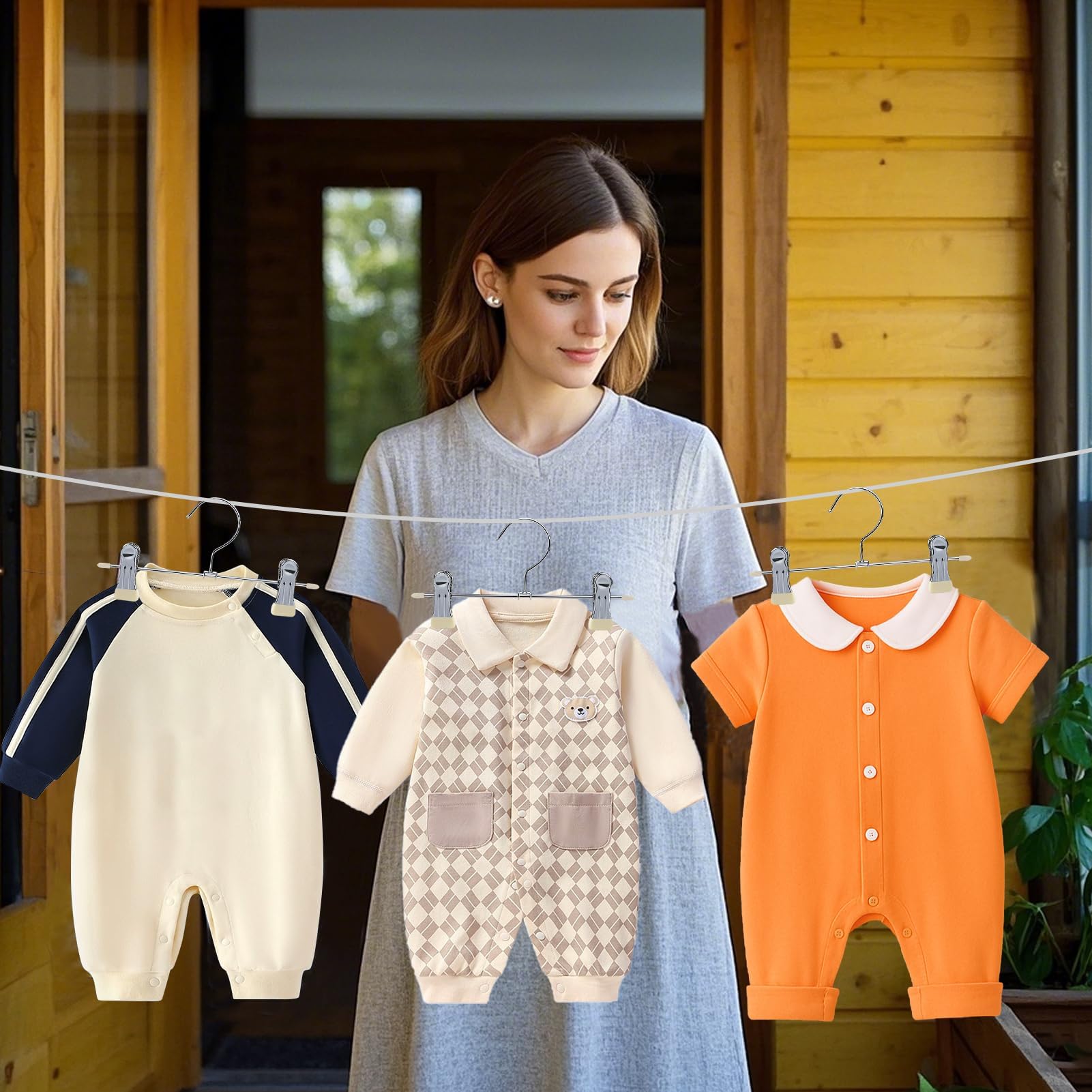 Grucce Bambini in Metallo 20 Pezzi 17 cm per Pantaloni, Vestiti, Calzini e Biancheria Intima