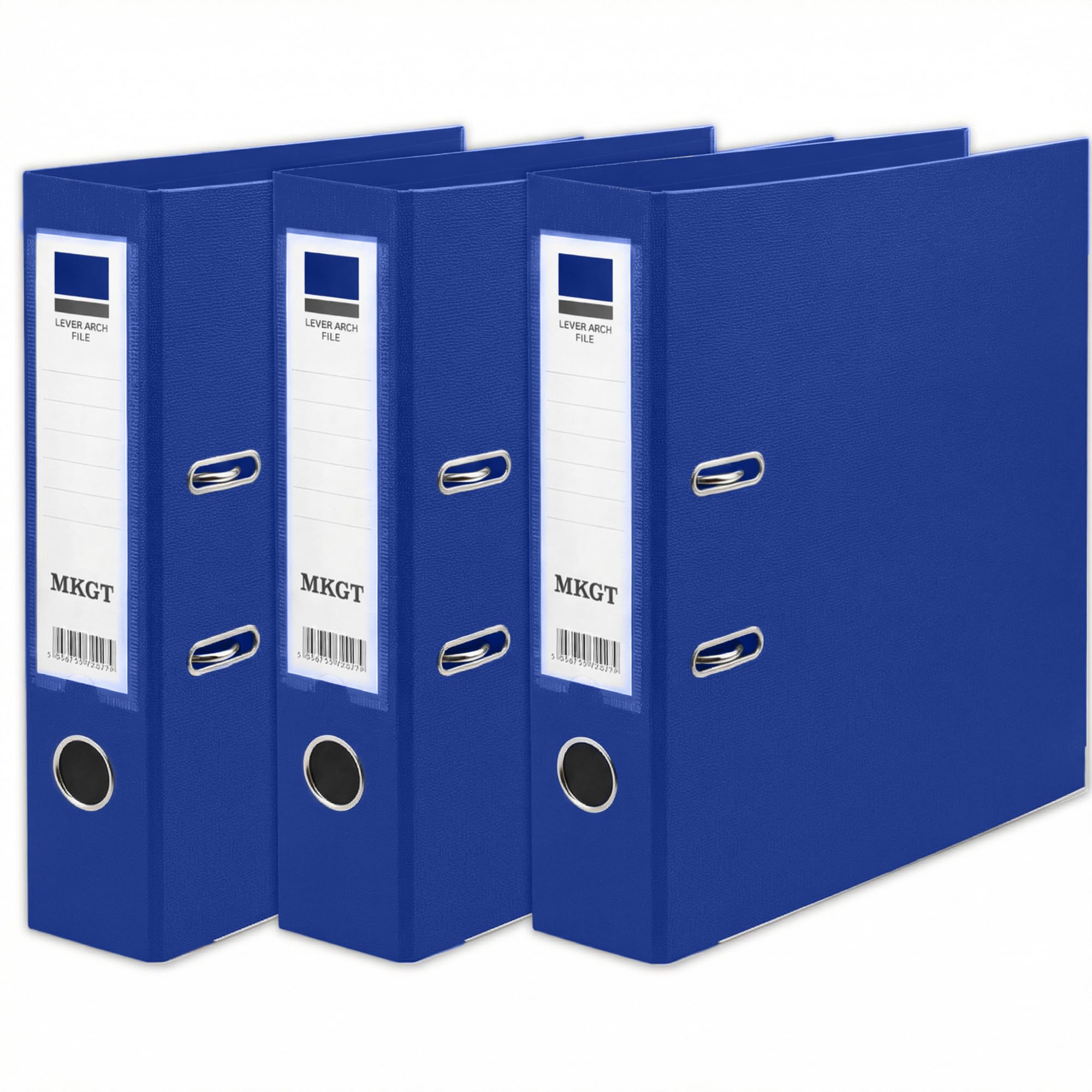 3X A4 Red Lever Arch Files Durable Folders with Metal Binder Bar Ring | Perfect for Office, Home & Classroom Use (Pack of 3 Blue)