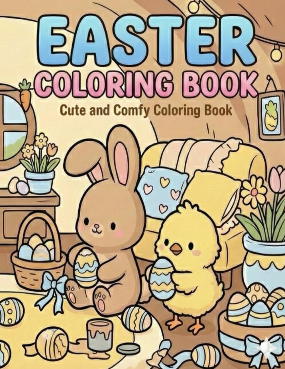 Easter Coloring Book: Cute & Comfy Coloring Book
