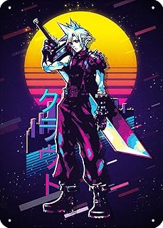 Final Fantasy VII 7 Cloud Final Fantasy Poster Plaque Metal Tin Sign 8x12 Inch