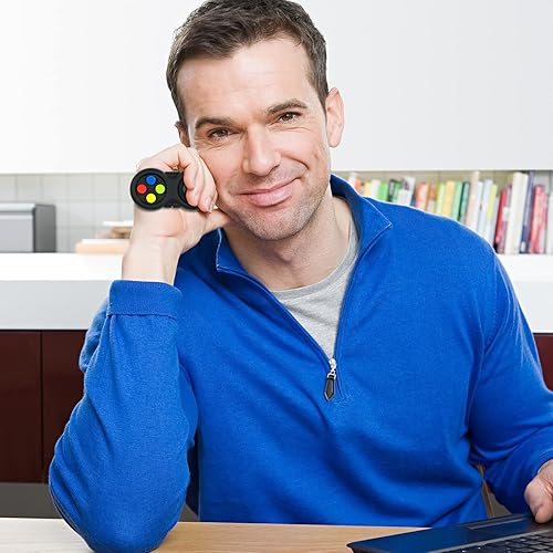 Miniatura 12 de WTYCD El Fidget Retro original: Juego de control clásico de goma Fidget Focus Toy con funciones de 8 vueltas y cordón - perfecto para aliviar