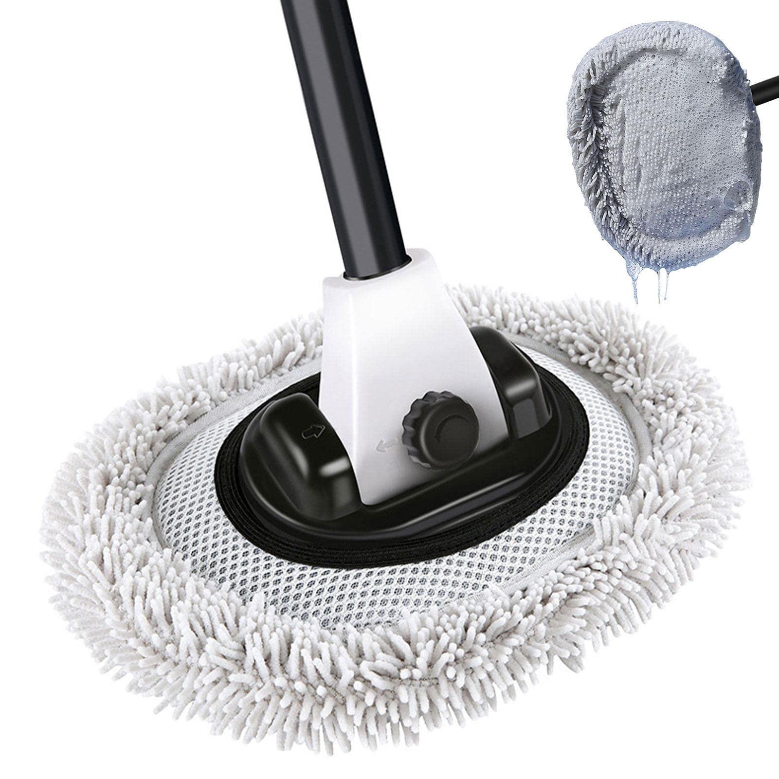 Guanto Per Lavaggio Auto 157 Cm, Manico Lungo, 3 In 1 Microfibra Ciniglia, Spazzola Estensione - 4