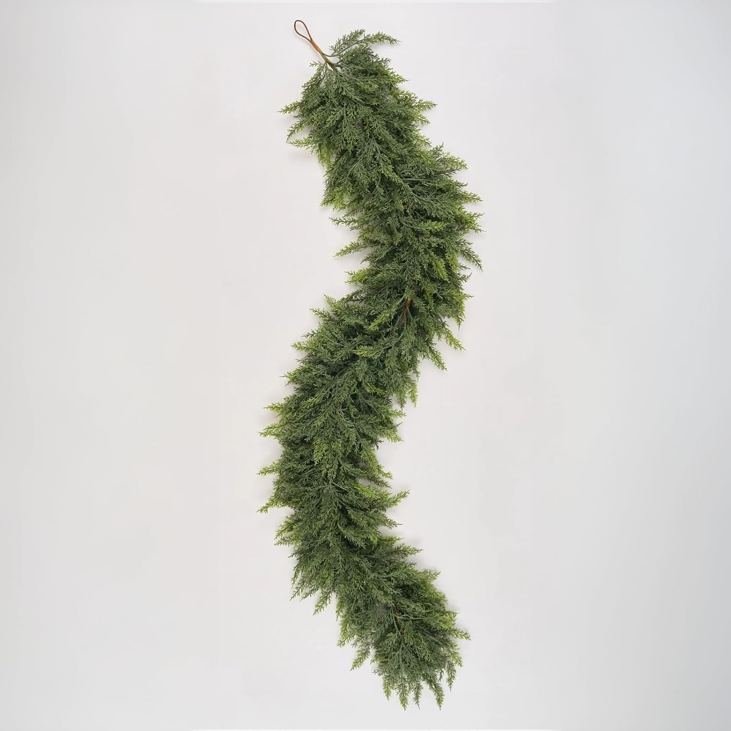 Avoeco Deluxe 6FT Christmas Garland – Real Touch Cedar Garland for Mantel, Staircase, Table Centerpiece and Holiday Decor, Artificial Greenery (Cedar Garland, 6Feet)