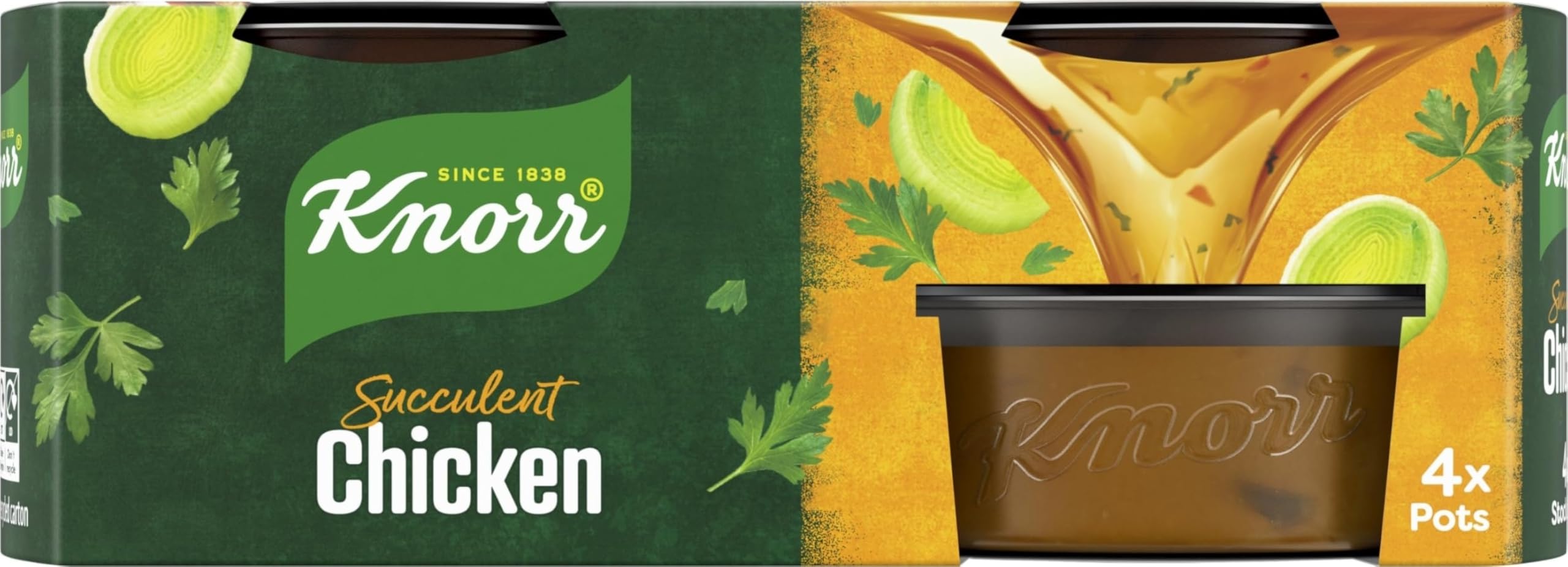 Knorr Chicken Stock Pots gluten-free to add a rich chicken flavour to your dishes 4x 28 g