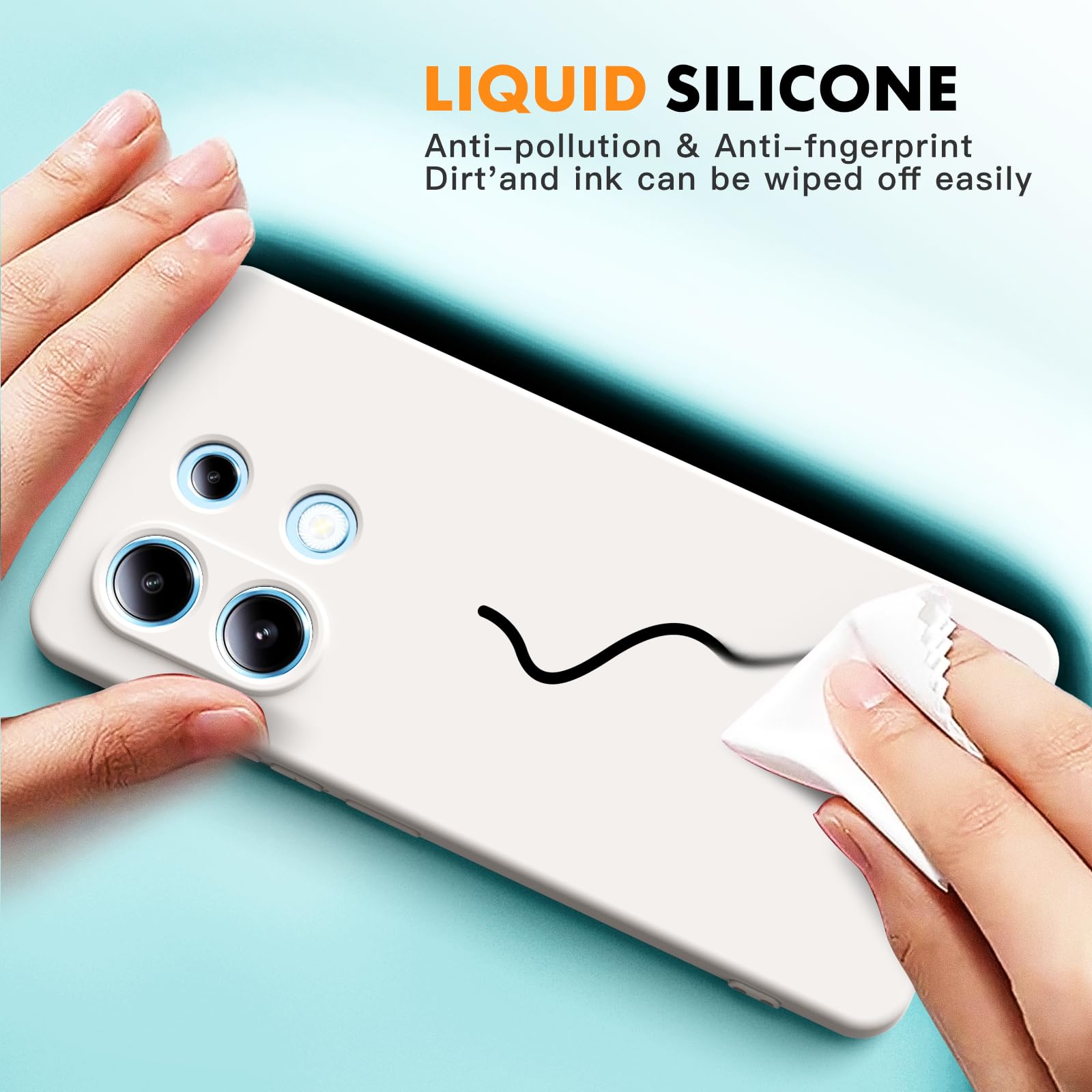 Vansdon Cover Compatible with Xiaomi Redmi Note 13 4G, 2 Protective Films in Tempered Glass - Image 2