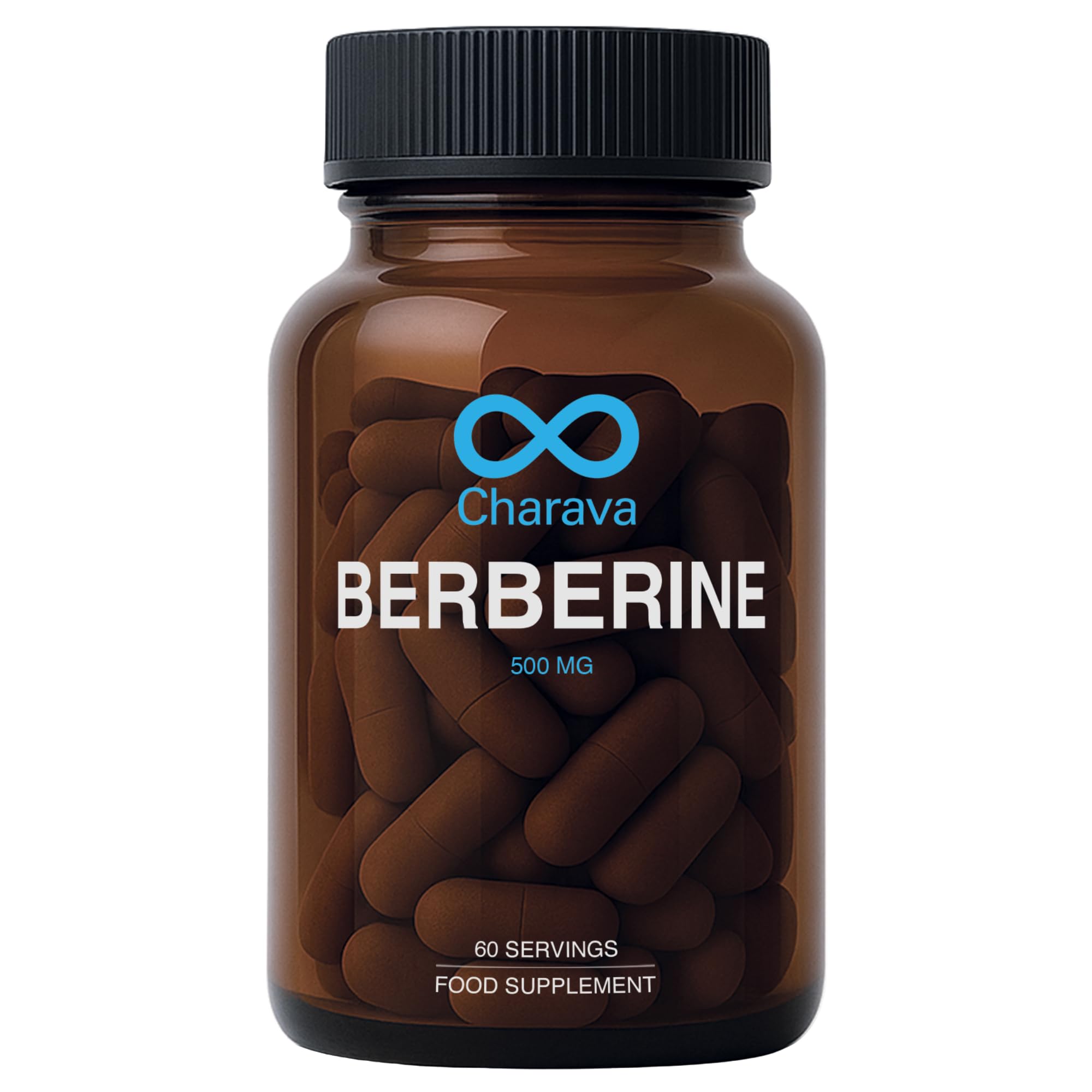 Berberine Supplement 500mg High Strength Vegan Capsules x 60 – Super Antioxidant for Immunity – Blood Sugar & Cholesterol Control – Daily Natural Supplement – Supports Metabolism & Weight Loss