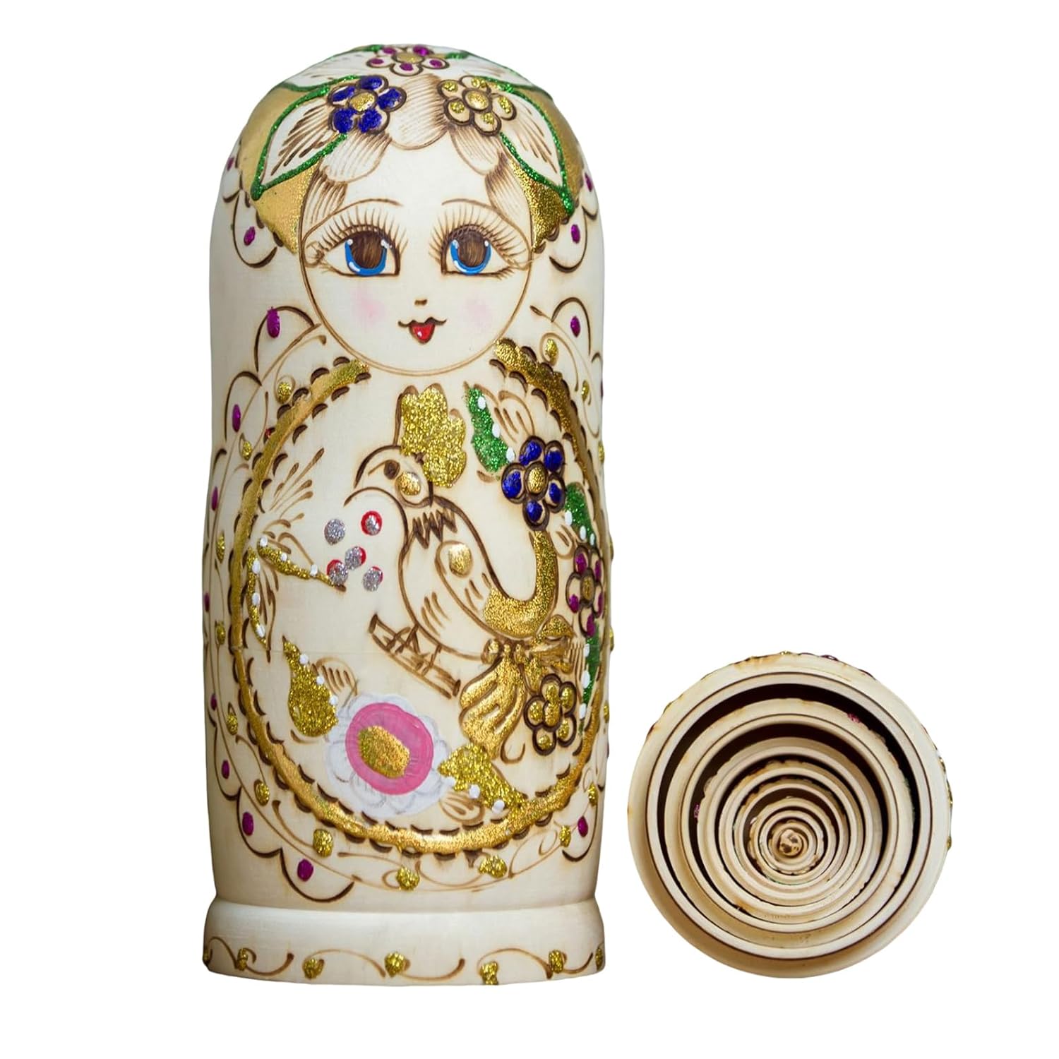 Novelty Russian Dolls Set of 10 Hand Painted Wooden Matryoshka for Art Lovers Decorative Russian Nesting Figures