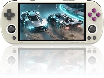 TRIMUI Smart Pro Handheld Game Console,5000mAh Built-in 64G with 10000 games,Linux System,5- inch IPS High-Definition Screen,RGB Dual Joystick Design Gray,64G