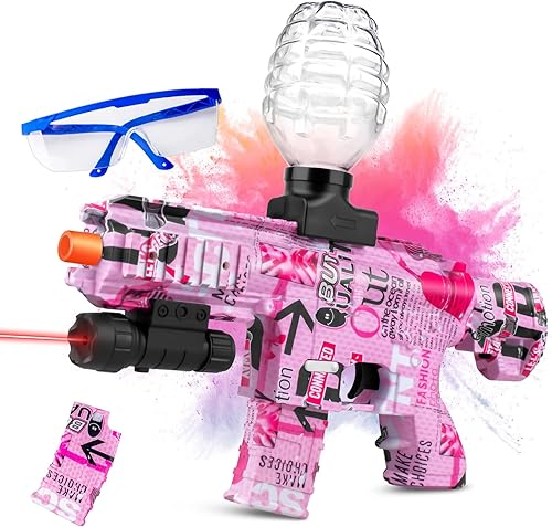 Juguete M416 de bolas de gel con gafas y más de 40000 cuentas de gel adecuado para diversión en el patio trasero y juegos de disparos en equipo al