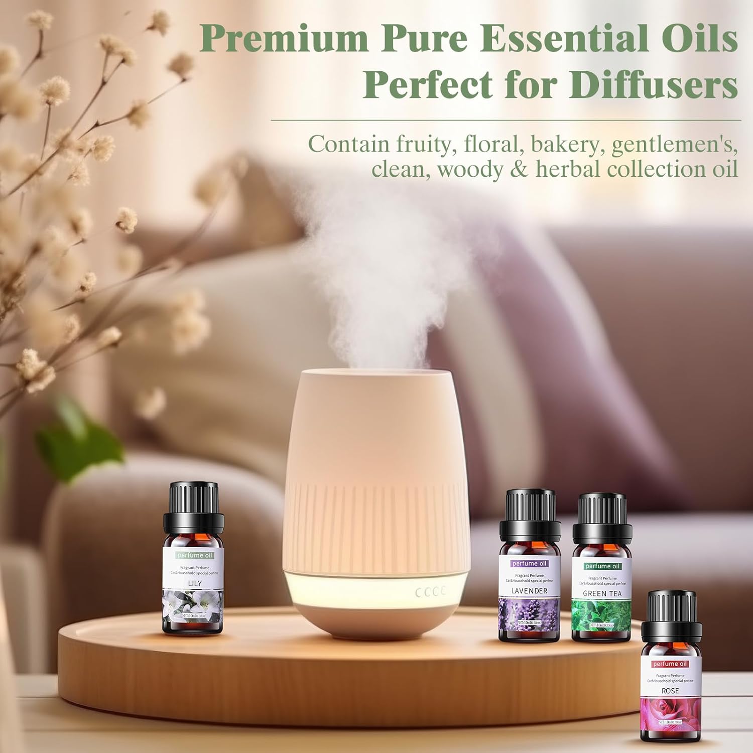 24 Pcs Essential Oil Set for Diffuser 10ml Each Fragrance Oil for Candle Making, Soap Making, Aromatherapy, Humidifiers (Fresh) - Image 4