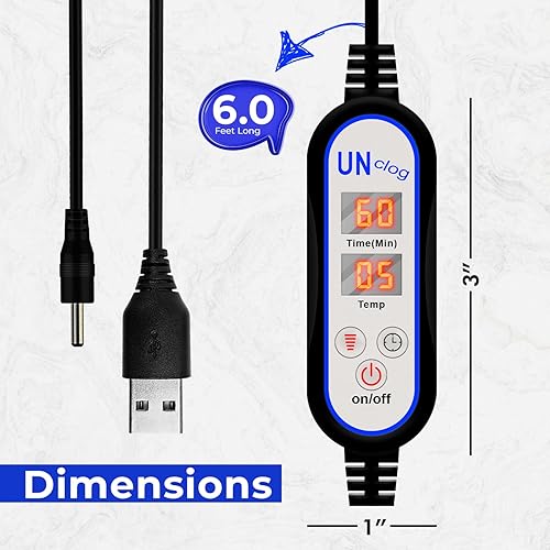 Miniatura 4 de Controlador de pantalla digital para máscara de ojos calentada ajustes de calor y tiempo ajustables para almohadilla térmica de ojos, compresa