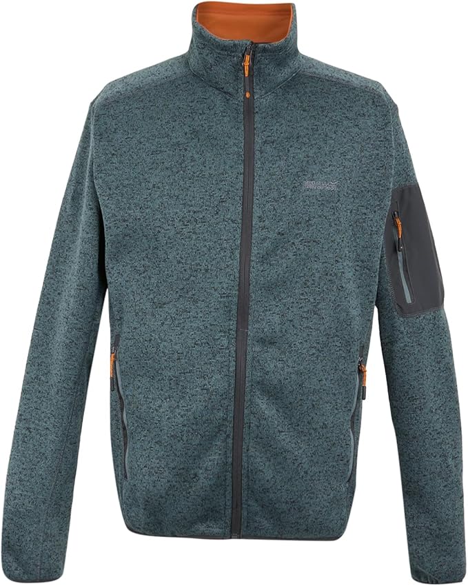 Giacca In Pile Cerniera Su Intera Lunghezza Uomo Regatta Navigate Nero Grigio - Foto 2