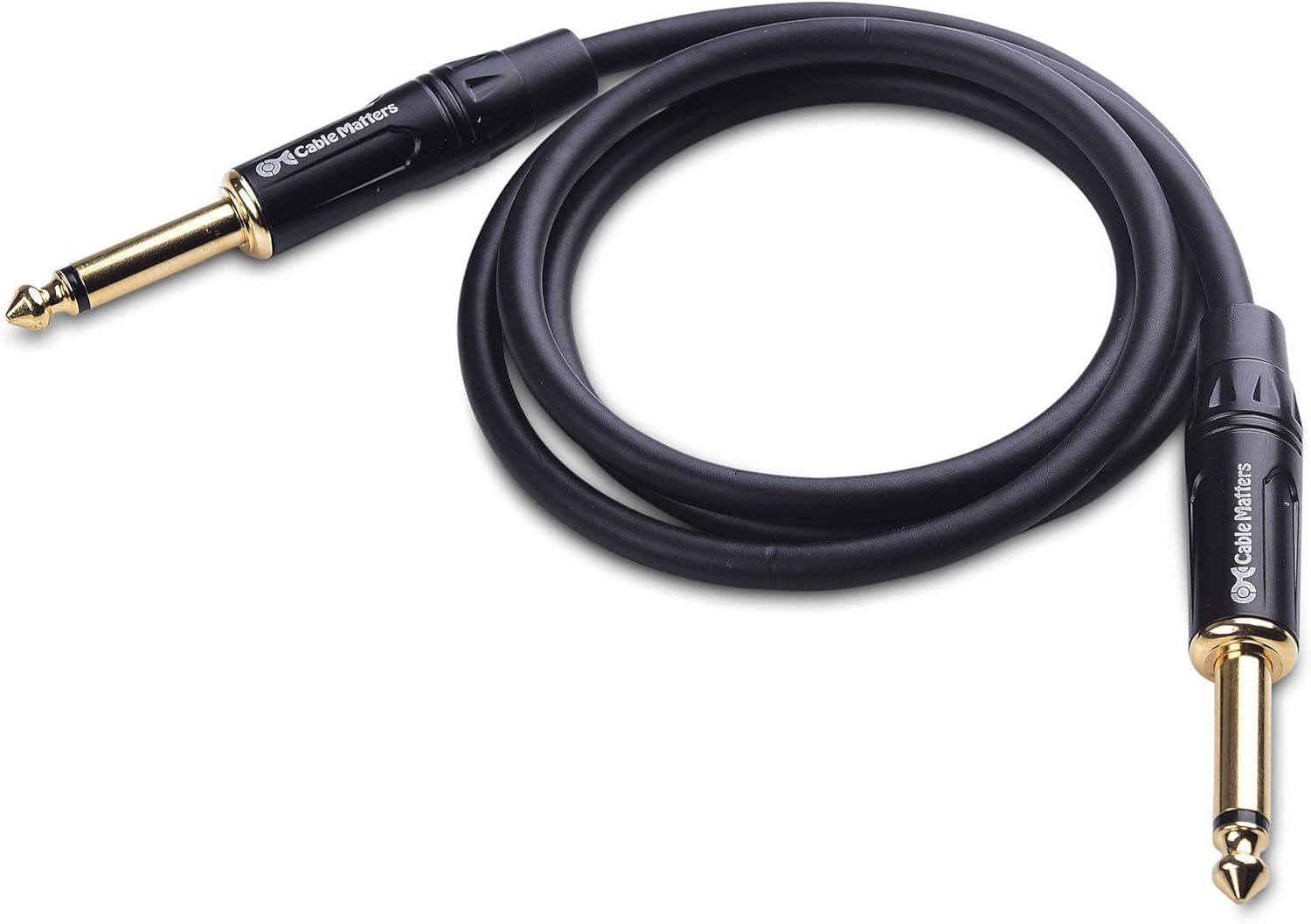 Cable Matters 2-Pack Premium XLR to XLR Microphone Cable 3 Feet & 1/4 Inch TS to TS Electric Guitar Cable