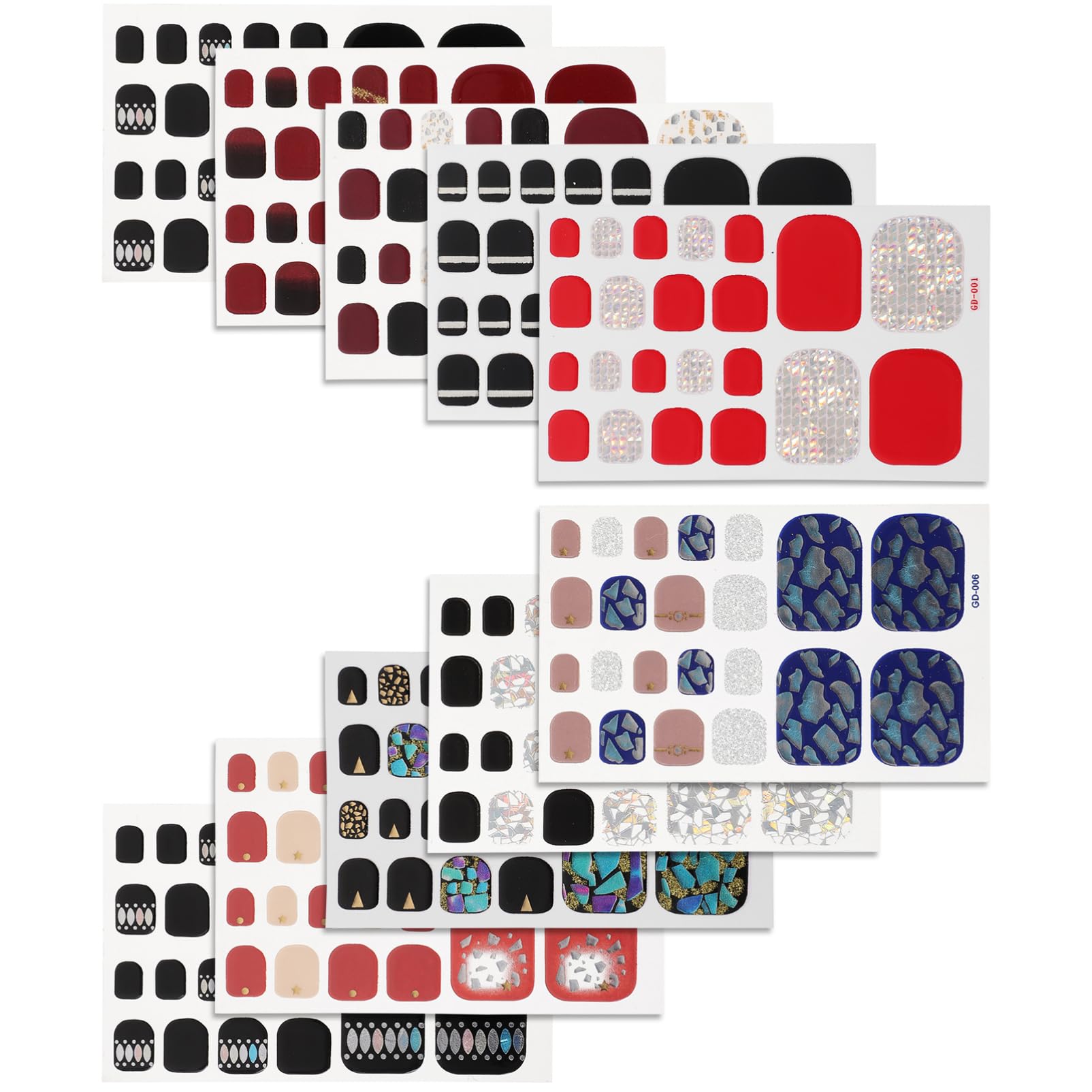 Healeved 36pezzi Impermeabili Adesivi Per Unghie Dei Design Decorazioni Per e Ragazze Per e Assortiti