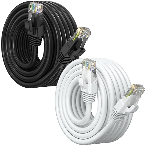 Miniatura 18 de Maximm Cable Ethernet Cat 6 de 30 pies (paquete de 2) – Cable LAN de alta velocidad, cable de Internet, cable de conexión y cable de red – UTP, 10