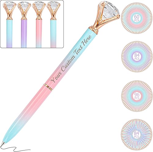 Miniatura 39 de Bolígrafos personalizados con punta de lápiz capacitivo, bolígrafo de diamante con nombre grabado personalizado, grabado gratis, logotipo Variado