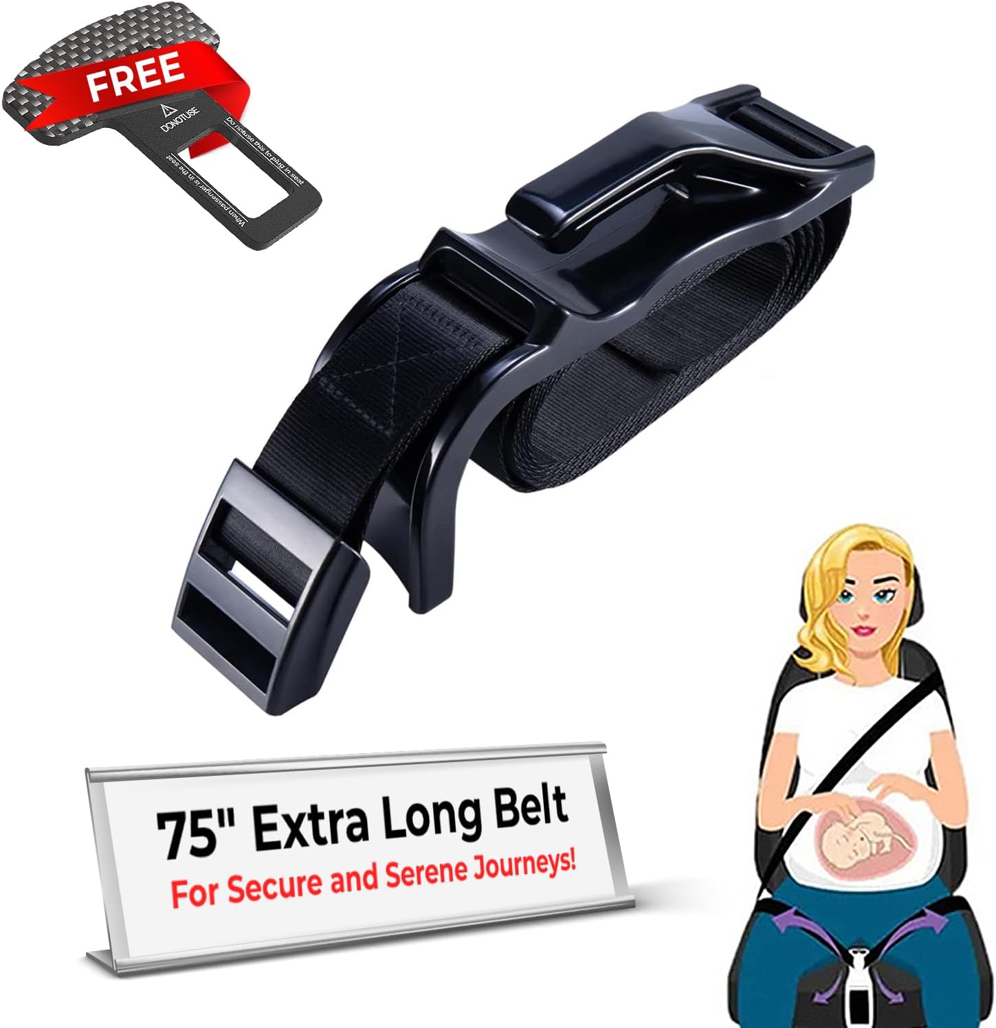 Seat Cover Adjuster for Pregnant Women, Best Pregancy Seat Belt Adjuster With Clip