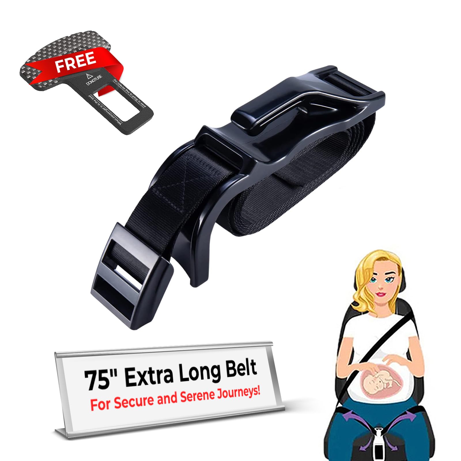 Seat Cover Adjuster for Pregnant Women, Best Pregancy Seat Belt Adjuster With Clip