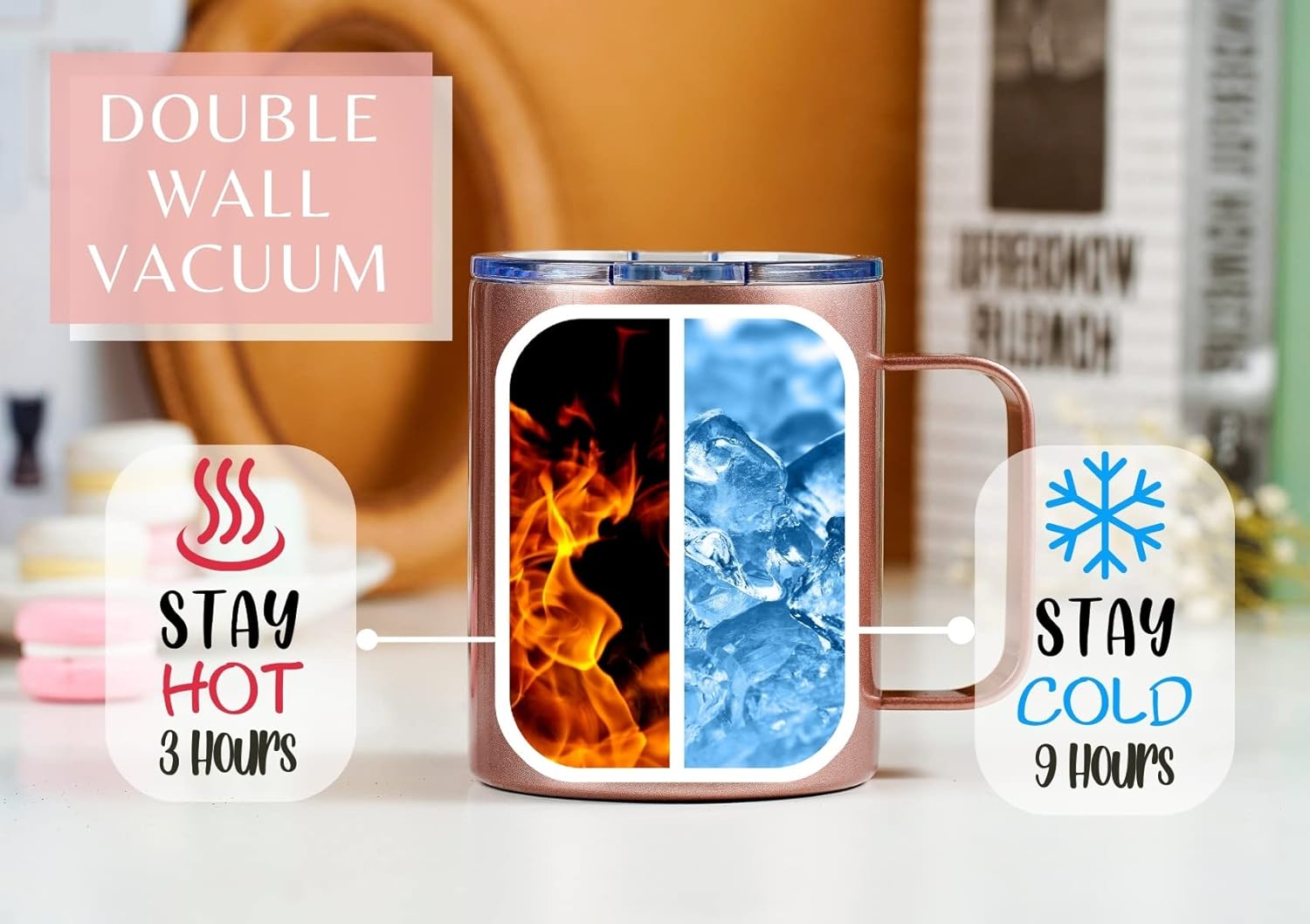 Onebttl Coach Gifts, Funny Gift Idea for Appreciation, Christmas, Birthday, 12oz Stainless Steel Insulated Travel Coffee Mug - Coach Nutriton Facts RoseGold - Image 6