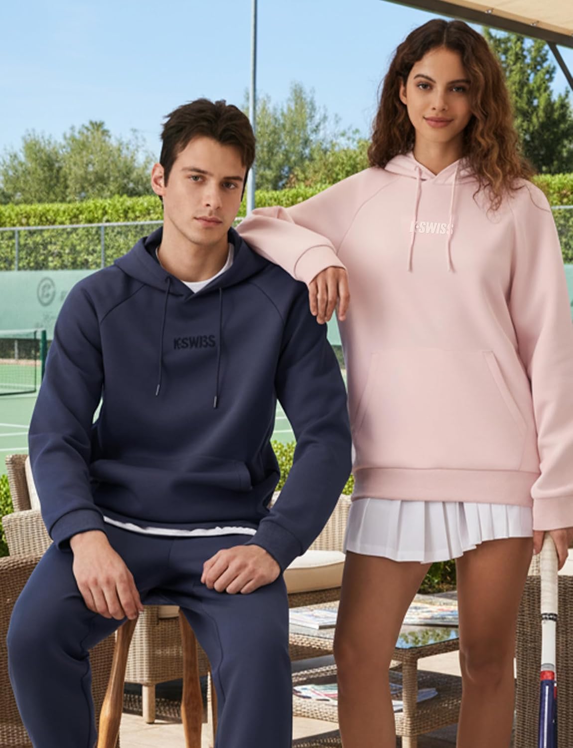 K-Swiss Heritage Men's Hoodies - Pullover Long Sleeve Sweatshirt Casual Club Hooded for Gym Workout - Image 7