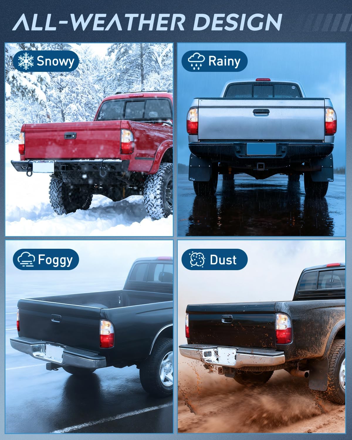 Nilight Taillight Assembly Compatible with 1995 1996 1997 1998 1999 2000 Toyota Tacoma Rear Tail Light Lamp Replacement OE Style Driver Side and Passenger Side