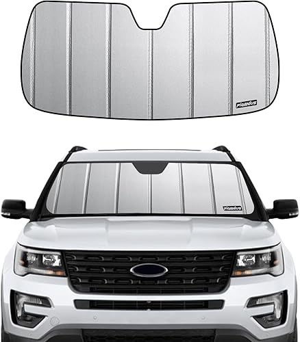 Parasol para parabrisas para Ford Explorer 2016-2019, acabado de cuero gris premium