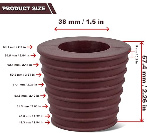 Miniatura 2 de YiePhiot Sombrilla de patio con forma de cono para sombrilla de patio, base de apertura o base de sombrilla de 1.94 a 2.7 pulgadas, se adapta a