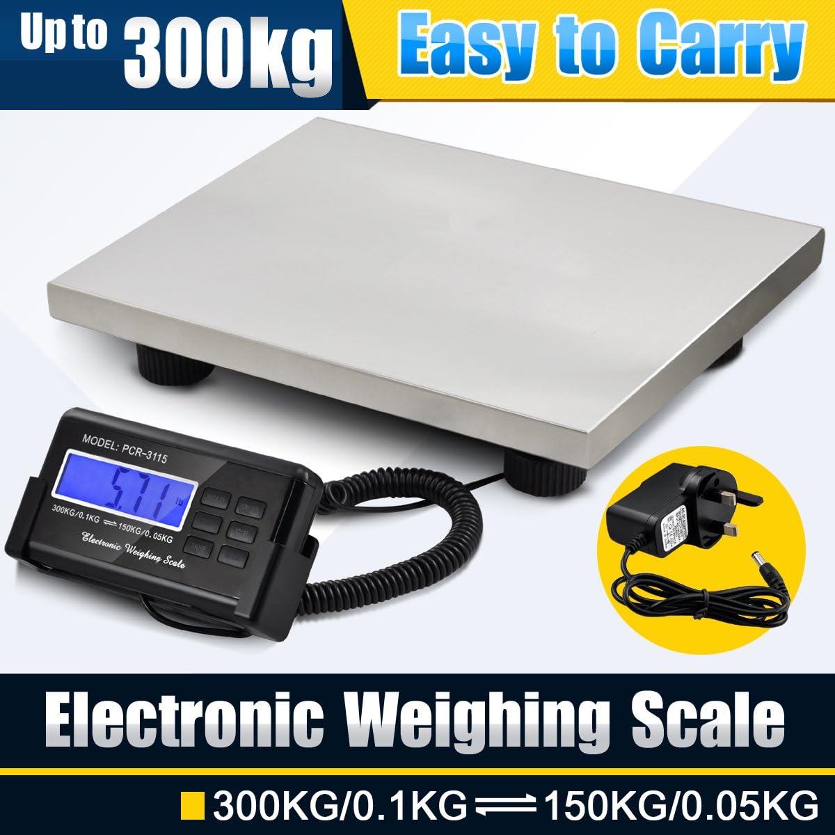 Popamazing Large Digital 150Kg/330lb Heavy Duty Postal Parcel Platform