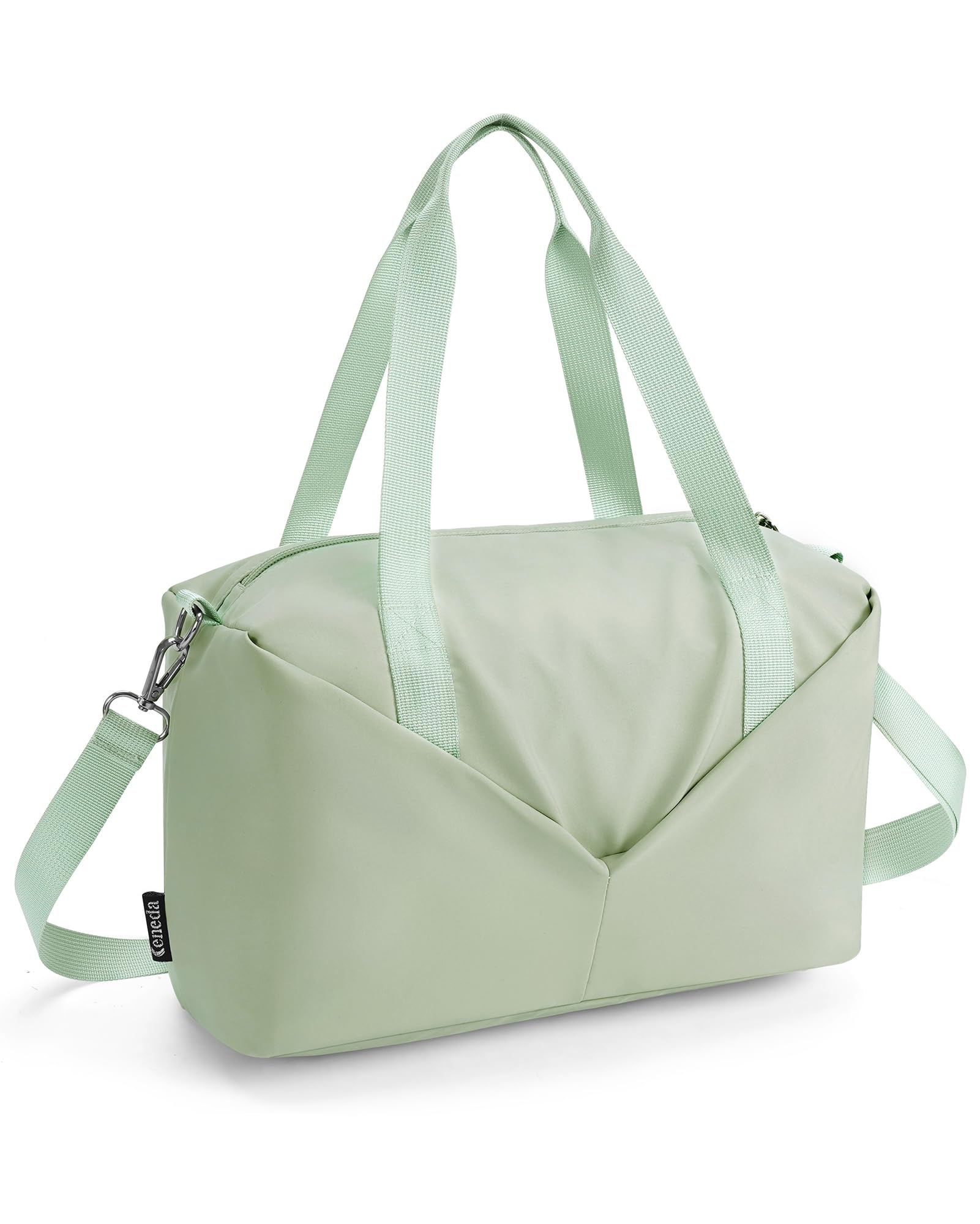 Ceneda 7L Small Gym Bag for Women, Mini Sports Duffel with Wet Compartment & Detachable Strap, Lightweight Travel Bag, Light Green