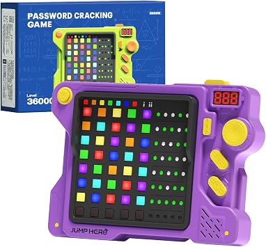 Super Decoder Game, 4-in-1 Code-Breaking Puzzle Game, Handheld Games for Kids and Adults, Birthday Gift for Boys and Girls, Travel Games for Road Trip Purple