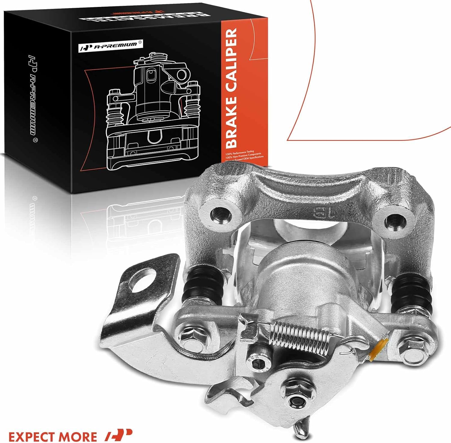 A-Premium Disc Brake Caliper Assembly with Bracket Compatible with Select Scion Models - xB 2008 2009 2010 2011 2012 2013 2014 2015 - Rear Right Passenger Side