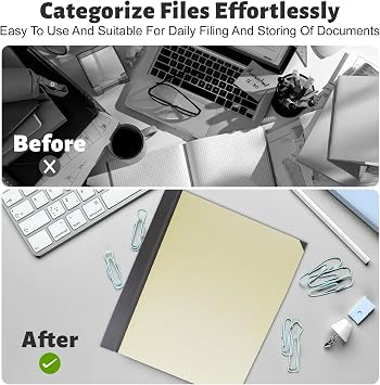 Document Organizer,File Organizer for Paper,Important Documents, Expanding File Folder for Office and School,in Case I Go Missing Binder(Yellow,2In Thinck)