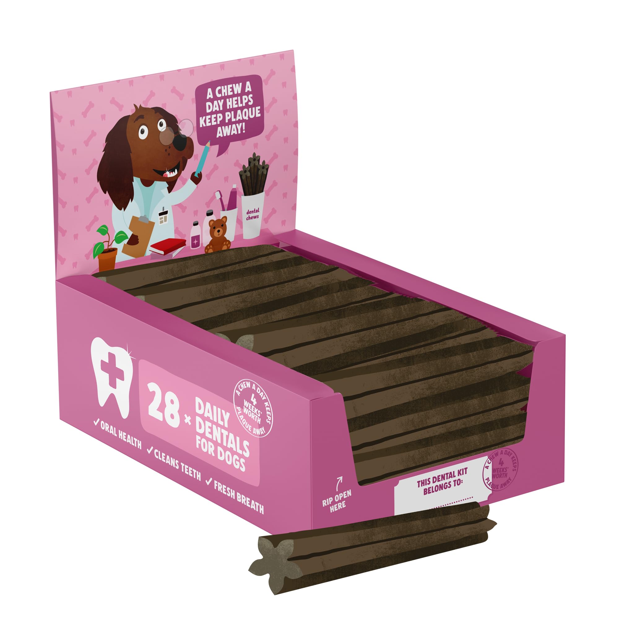 Denzel's Daily Dentals for Puppies & Small Dogs - Salmon & Spearmint - 28 Chews