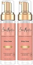 SheaMoisture Curly Hair Products, Coconut & Hibiscus Curl Mousse, Frizz Free Hair with Silk Protein & Neem Oil, Pack of 2-7.5 Oz Each
