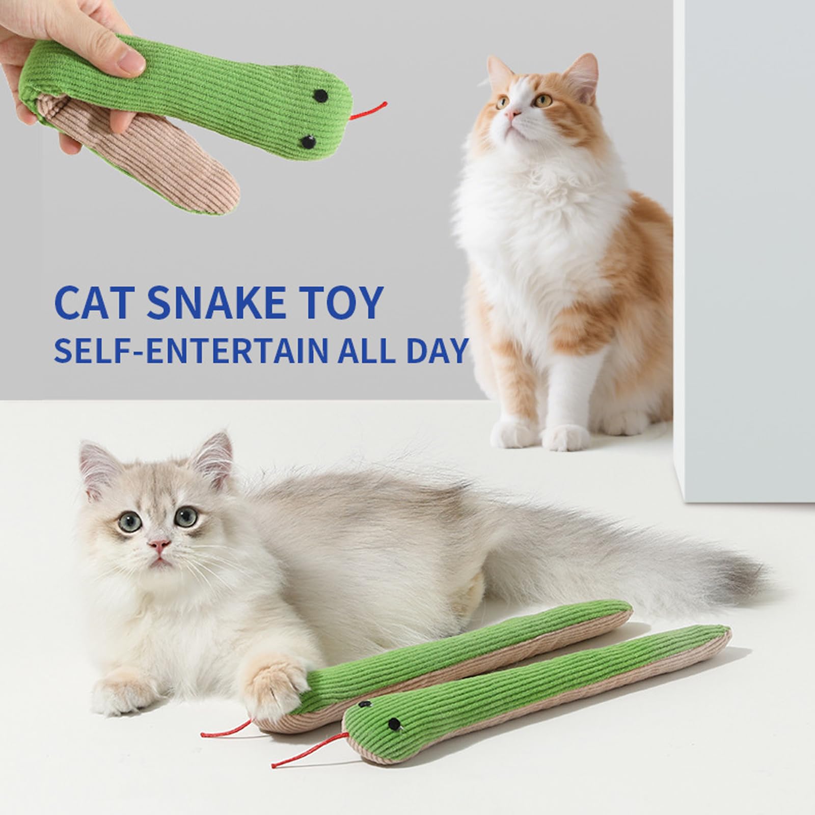 Amazon.co.jp: 緑のヘビのぬいぐるみのおもちゃ ソフト咀嚼 子猫用 歯