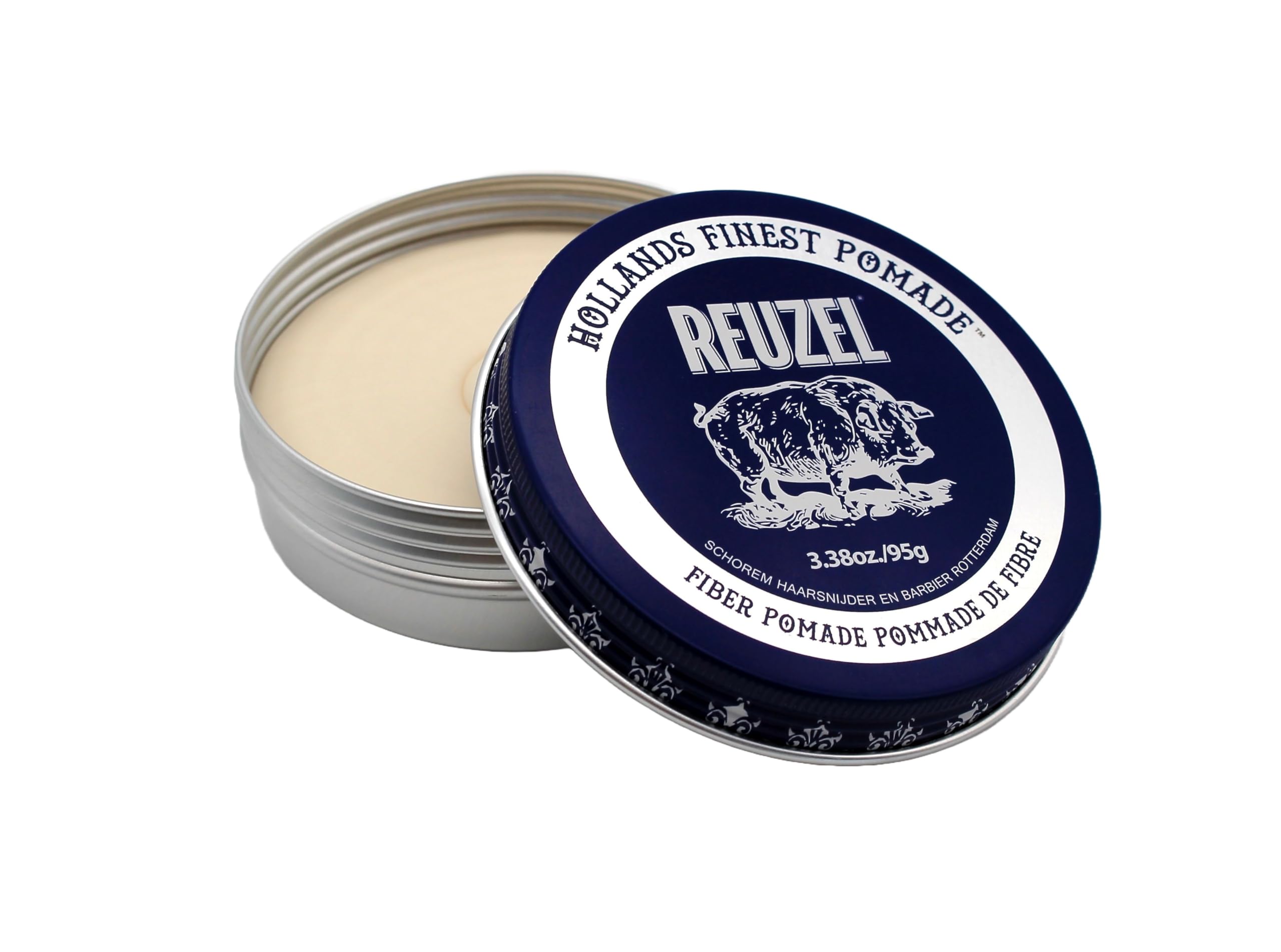 Reuzel Fiber Pomade, Low Shine Firm Holding Texurised Fuller Look, Easy To Restyle Throughout The Day 3.38oz/95g