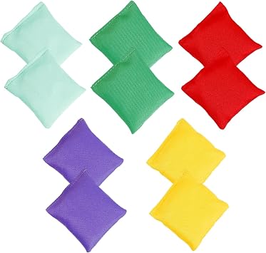 10Pcs Small Bean Bag, Bean Bags Throwing,Bean Bag Toss Applicable To Outdoor Parties/Picnics/School Physical Education Classes/Corporate Events/Birthdays/Family Gatherings Color Random