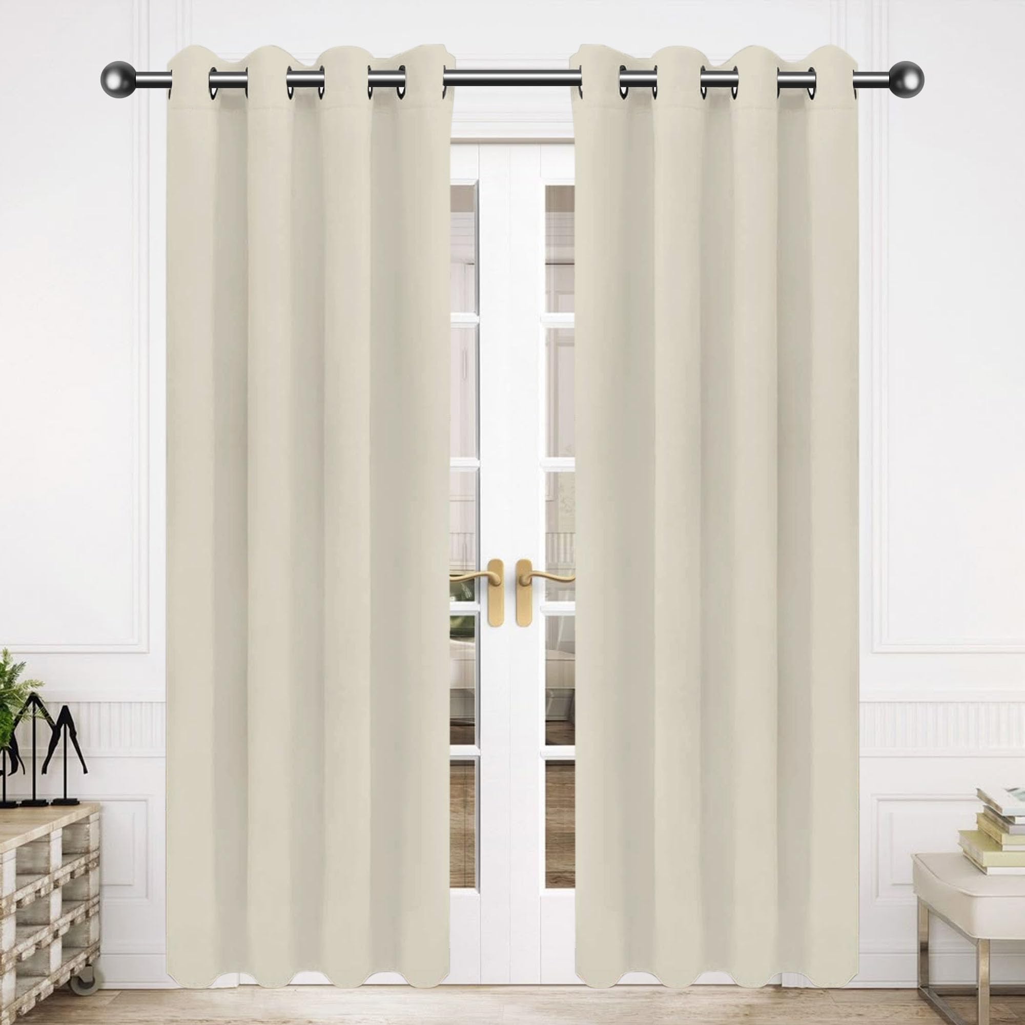 Rideaux occultants isolants thermiques JIAFANG anti froid pour porte balcon et salon