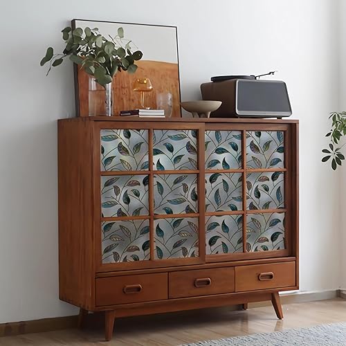 Vista 22 de DKTIE Película decorativa de vinilo para ventana de adherencia estática, película de privacidad no adhesiva con kit de instalación, tecnología