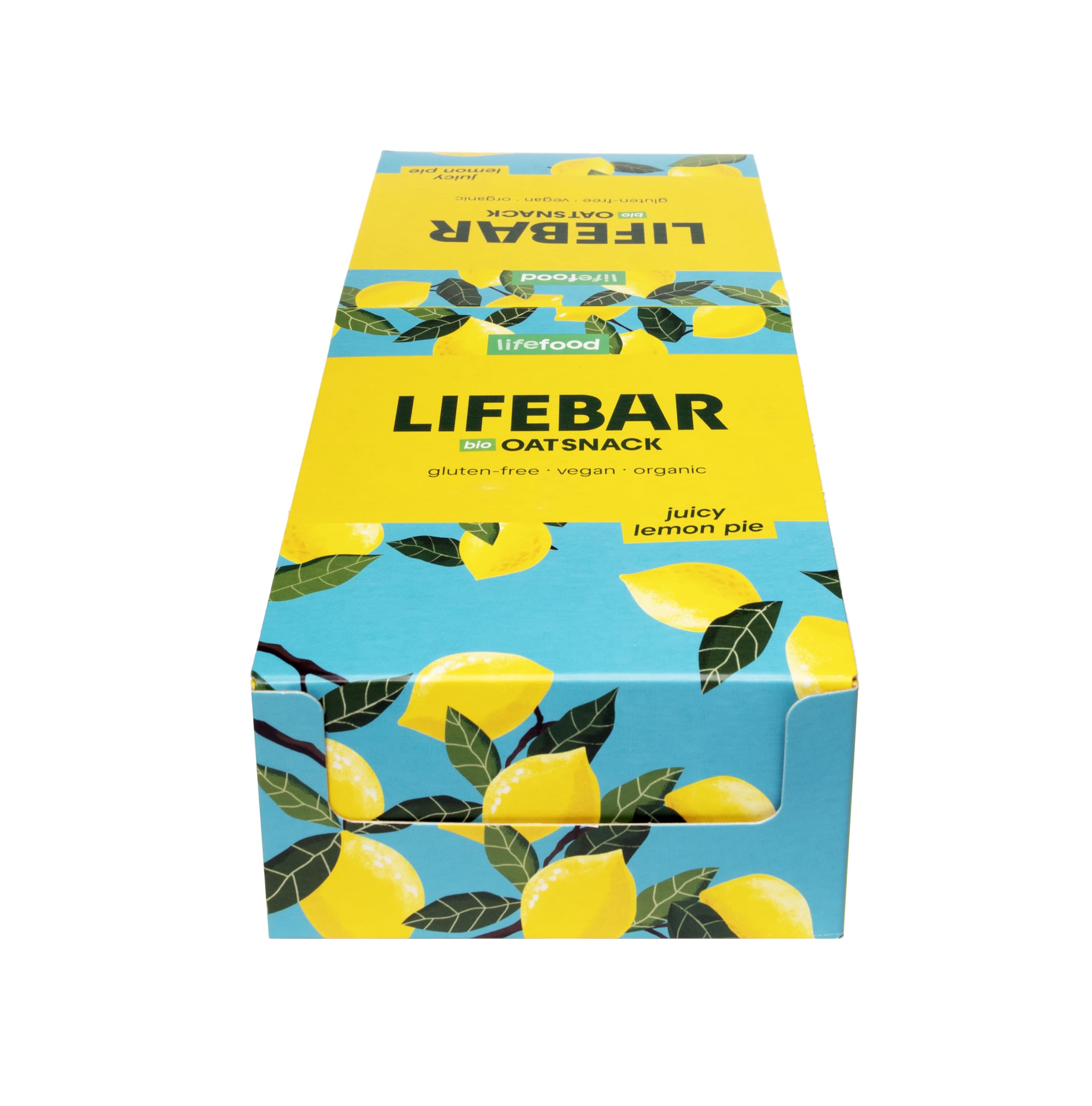Lifebar Haferriegel, Hafer Riegel, Haferflocken Riegel, Hafer Snack Vegan Bio Glutenfrei by Lifefood (Zitrone)