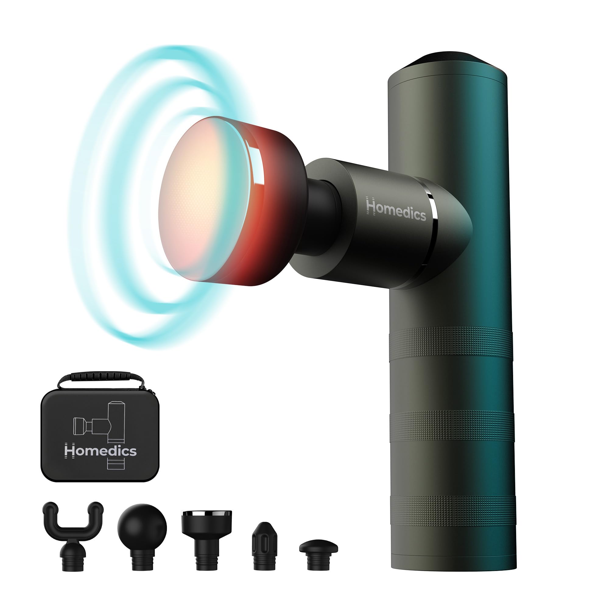 HoMedics MYTI Mini Massage Gun - Pocket Heated Electric Handheld ...
