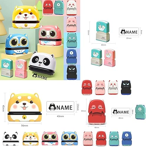 Miniatura 3 de WAJIWA Sello con nombre personalizado para ropa de niños, sello de nombre personalizado para niños, el sello espacial Kiddo impermeable perfecto